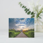 Salutations de Munich Allemagne Carte postale (Debout devant)