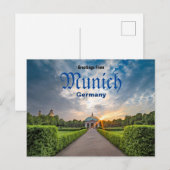Salutations de Munich Allemagne Carte postale (Devant / Derrière)