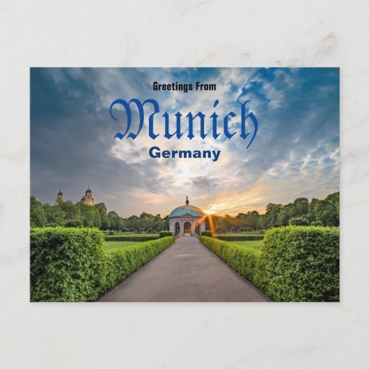 Salutations de Munich Allemagne Carte postale (Devant)