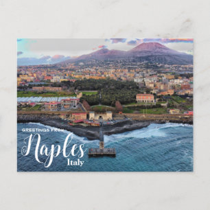 Salutations de Naples Italie Carte postale du Mont