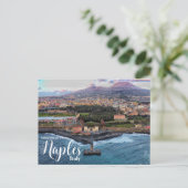 Salutations de Naples Italie Mt. Vesuvius Carte po (Debout devant)