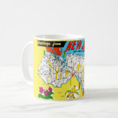 Salutations de New Jersey Vintage Map Mug (Devant gauche)