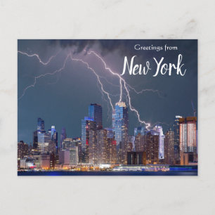 Salutations de New York City Skyline Carte postale