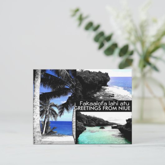Salutations de Niue - Carte postale (Debout devant)