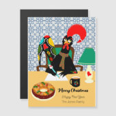 Salutations de Noël avec carte Rooster Portugaise (Devant / Derrière)