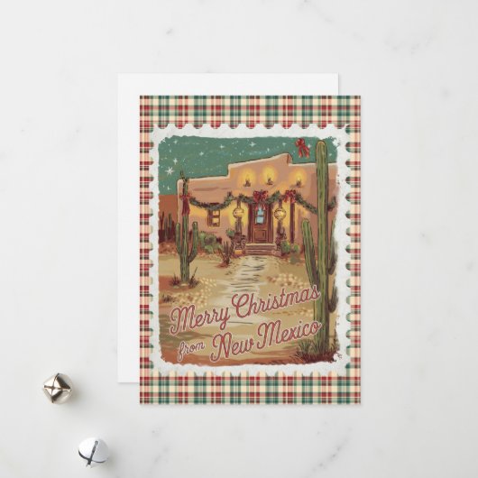 Salutations de Noël de la Carte de vacances du Nou (Devant/Arrière en situation)