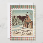 Salutations de Noël de la carte de vacances Idaho (Devant)
