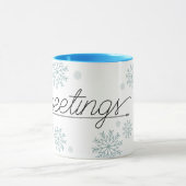 Salutations de Noël Mug de marque personnalisée (Centre)