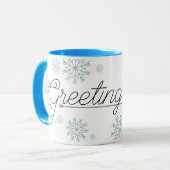 Salutations de Noël Mug de marque personnalisée (Devant gauche)