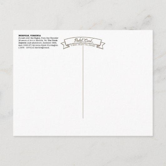 Salutations de Norfolk, VA Carte postale (Dos)