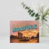 Salutations de Norfolk, VA Carte postale (Debout devant)