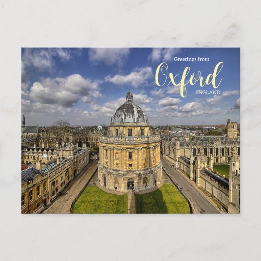 Salutations de Oxford Angleterre Carte postale de (Devant)