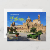 Salutations de Palerme Carte Postale Italie (Devant / Derrière)