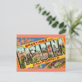 Salutations de Pasadena Ca. Carte postale de voyag (Debout devant)