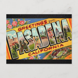 Salutations de Pasadena Ca. Carte postale de voyag