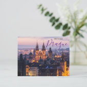 Salutations de Prague Carte postale paysagère Tchè (Debout devant)