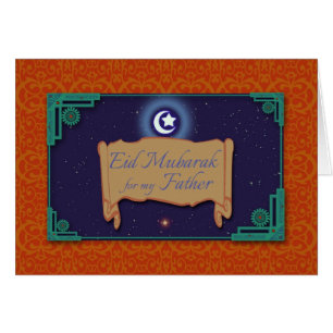 Salutations de Ramadan Eid Mubarak pour le père