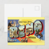 Salutations de Reno Nevada Travel Carte postale (Devant / Derrière)