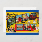 Salutations de Reno Nevada Travel Carte postale (Devant / Derrière)