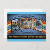Salutations de Reno Nevada Travel Carte postale (Devant / Derrière)