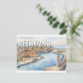 Salutations de Rethymno, Grèce Carte postale de vo (Debout devant)