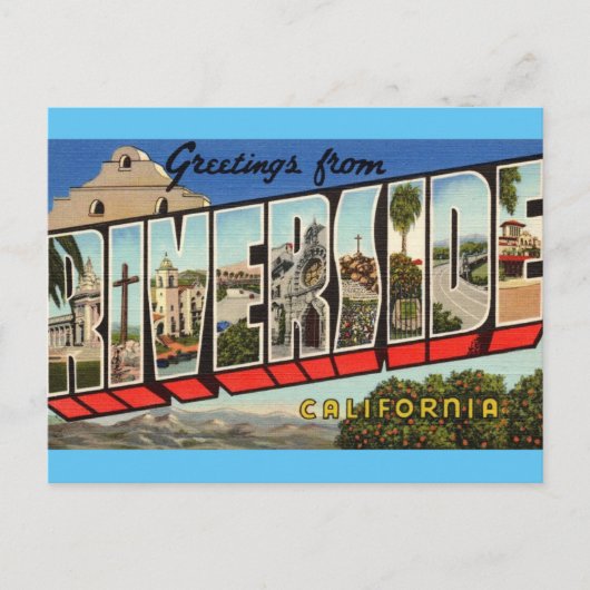 Salutations de Riverside Ca. Carte postale de voya (Devant)