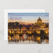 Salutations de Rome Italie Carte postale Pittoresq (Devant / Derrière)