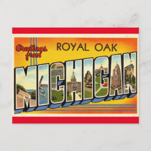 Salutations de Royal Oak Michigan Carte postale de