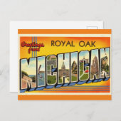 Salutations de Royal Oak Michigan Travel Carte pos (Devant / Derrière)