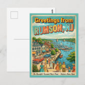 Salutations de Rumson NJ Carte Postale Rétro (Devant / Derrière)