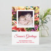 Salutations de saison Carte de Noël de Bouquet de  (Debout devant)