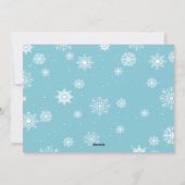 Salutations de saison - Carte Flocons de neige (Dos)