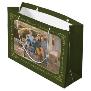 Salutations de saison Custom Photo & Name sac cade