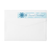 Salutations de saison Étiquette d'adresse flocon d (Dos)