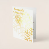 Salutations de saison Gold Foil Carte de Noël (Devant)