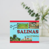Salutations de Salinas California Travel Carte Pos (Debout devant)