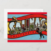 Salutations de Salinas Californie Carte Postale de (Devant / Derrière)