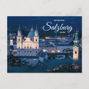 Salutations de Salzbourg Autriche Carte postale Pa