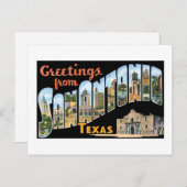 Salutations de San Antonio, Texas ! Carte postale (Devant / Derrière)