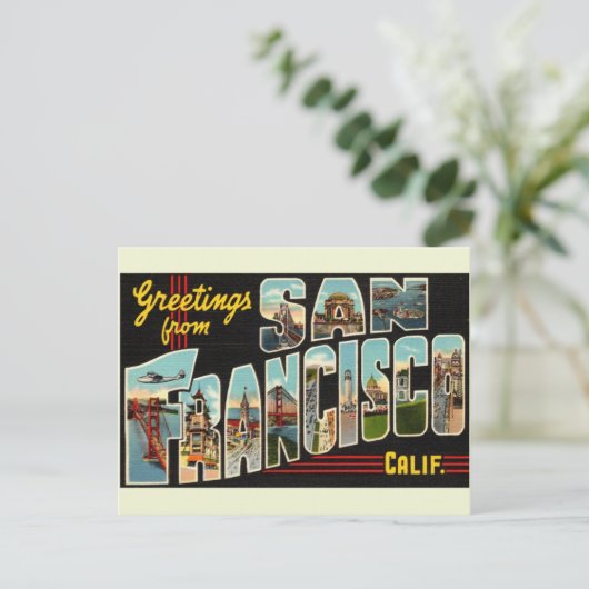 Salutations de San Francisco Ca. Carte postale de  (Debout devant)