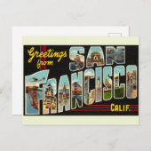 Salutations de San Francisco Ca. Carte postale de  (Devant / Derrière)