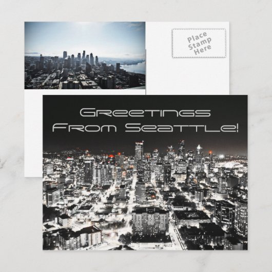 Salutations De Seattle, Carte Postale (Devant / Derrière)