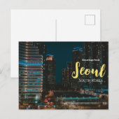 Salutations de Séoul Corée du Sud Carte postale pa (Devant / Derrière)
