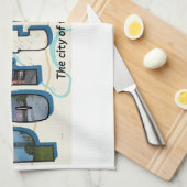 Salutations de serviettes de cuisine Portland (Quart Plié)