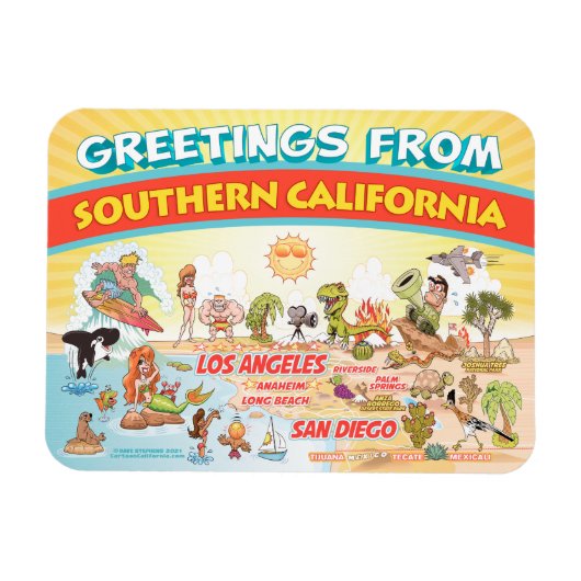 Salutations de Southern California Magnet (Horizontal)