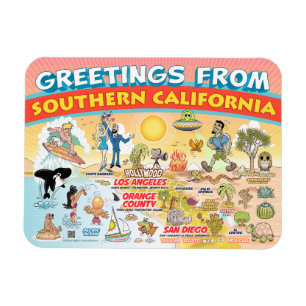Salutations de Southern California Magnet
