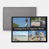 Salutations de St. Augustine, Floride Magnet (Recto/Verso)