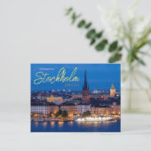 Salutations de Stockholm Suède Carte postale (Debout devant)
