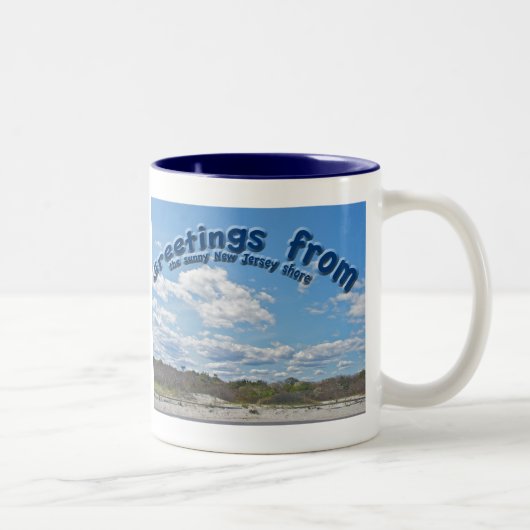 Salutations De Sunny New Jersey Shore Mug (Droit)