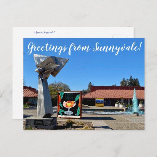 Salutations de Sunnyvale ! Carte postale (Devant / Derrière)
